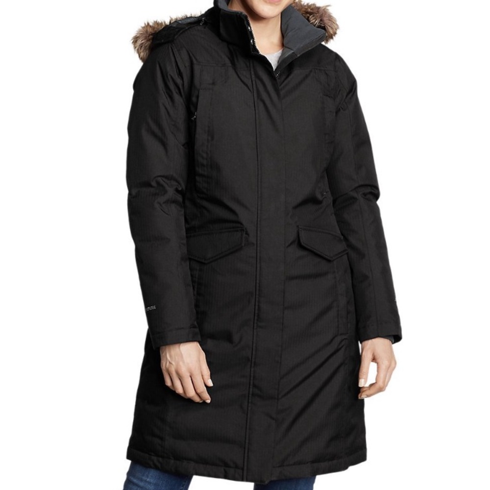 Eddie Bauer Black Down Stadium Parka